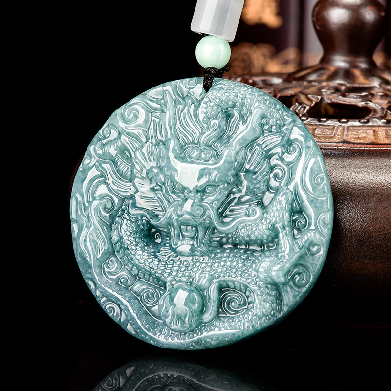 Women Accessories To Gift - Birmanya Jadeite Ejderha Kolye Kolye Kadınlar