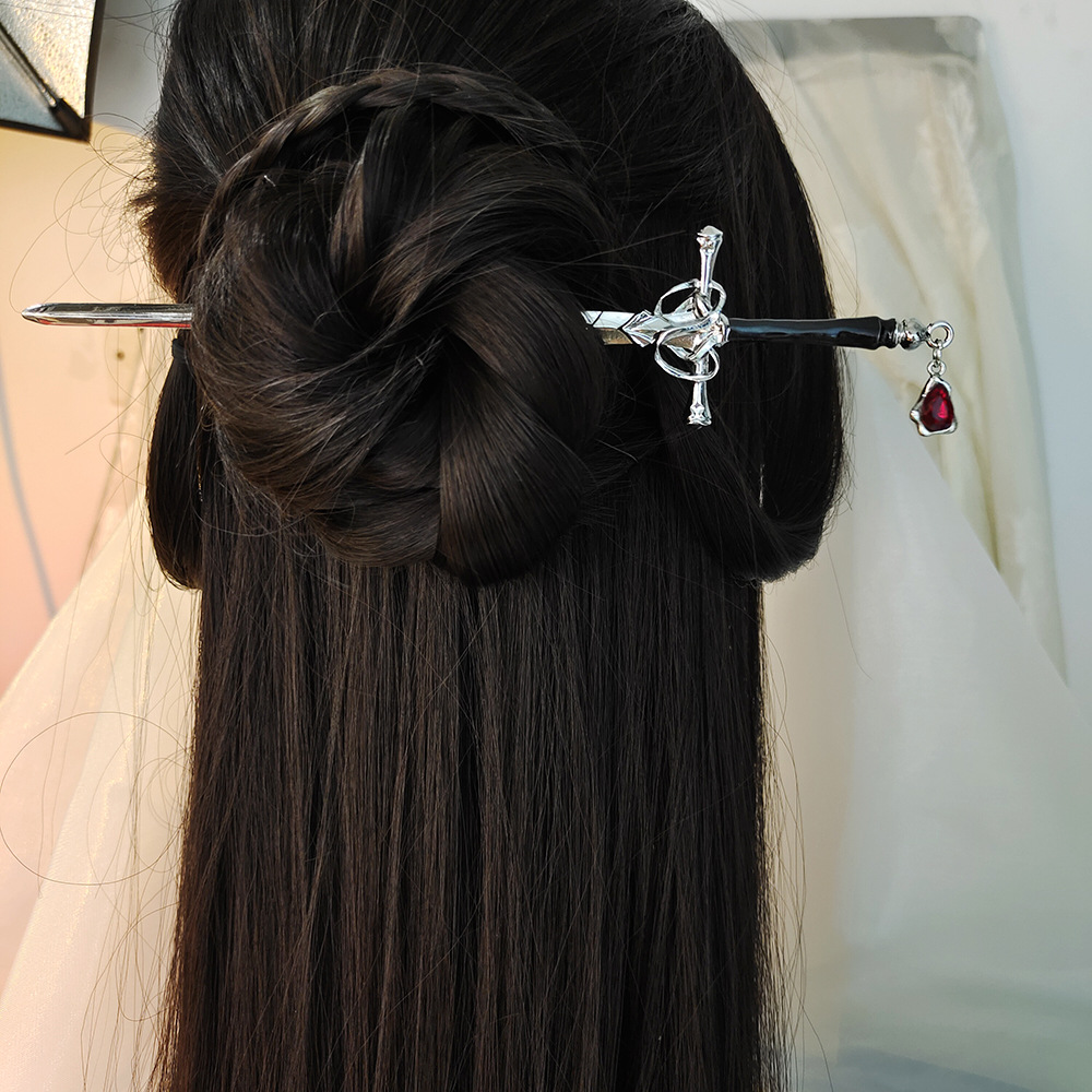 Pearl Hair Pin - Çin kılıç şekilli saç tokası Vintage