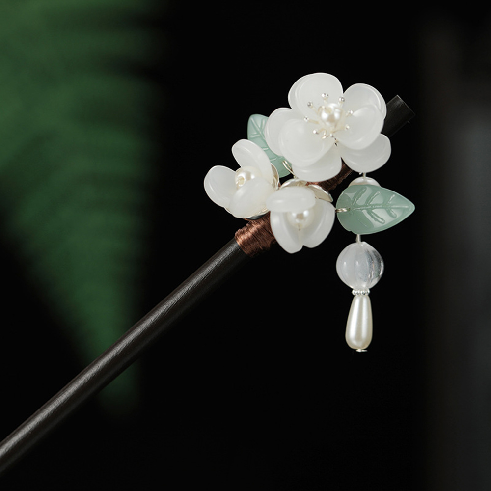 Pearl Hair Pin - Retro çiçek saç tokası inci sandal