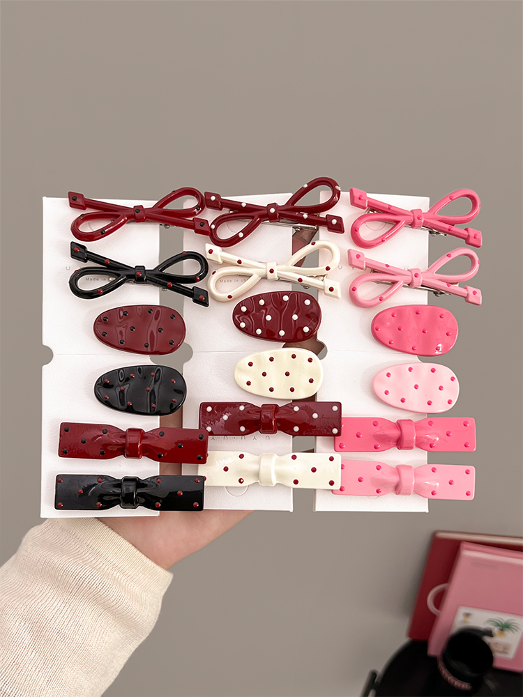 Accessories Brand For Women - Tatlı Serin Puantiyeli Düğüm saç tokası