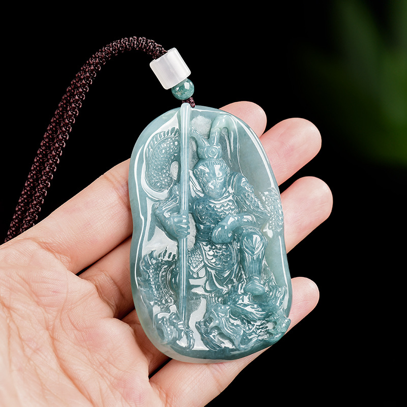 Women Accessories To Gift - Birmanya Jadeit Maymun Kral Kolye Kolye