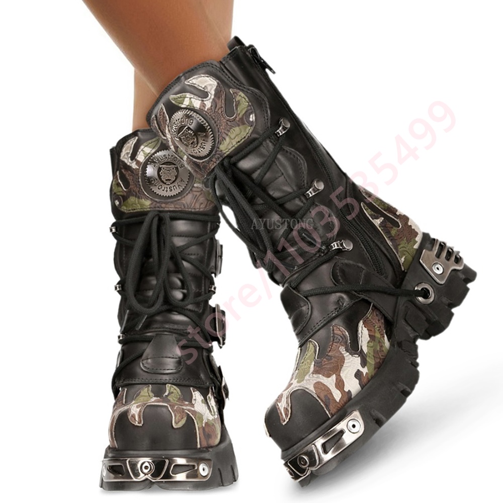 Punk Rock Kamuflaj Tokalı Moto - Women'S Accessories Trends 2025 incelemesi ve fiyatı