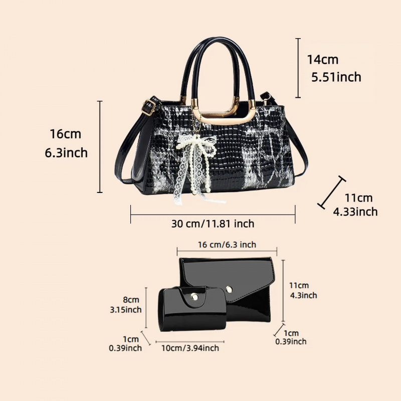 Kadın Çanta Seti, Timsah Desen - Women Accessories To Gift incelemesi ve fiyatı
